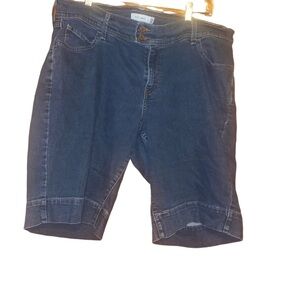 Levis 542 Shorts Womens plus Size 20 Blue Denim Bermuda